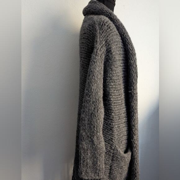 Raquel Allegra Alpaca Open Cardigan Boho Handmade Fringe size 0 - Picture 6 of 15